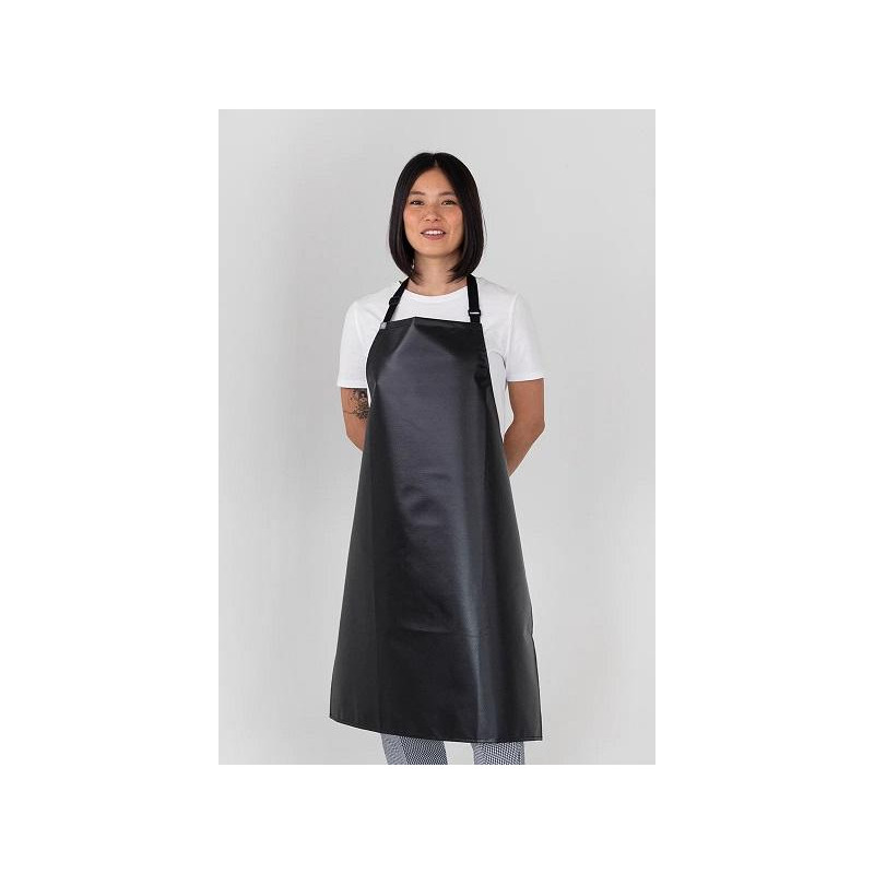 PVC APRON BIB WHITE/BLACK 1EA