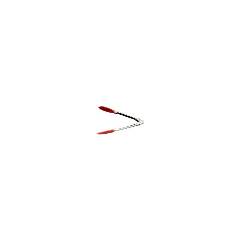 STAINLESS STEEL MINI TONGS SILICONE TIP 18CM
