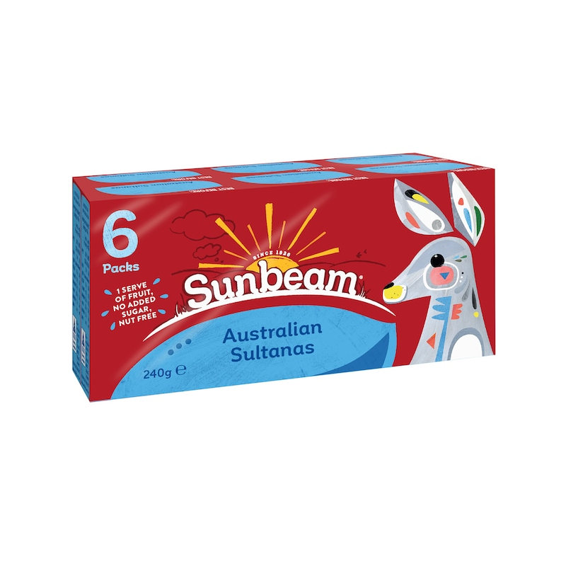 SULTANAS SNACK PACK 40GMX6