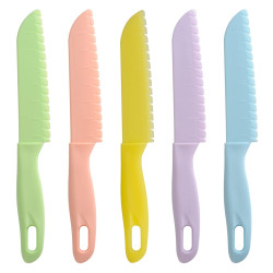 KIDS SAFE CUTTING KNIFE NYLON ASST COLOURS 1PIECE
