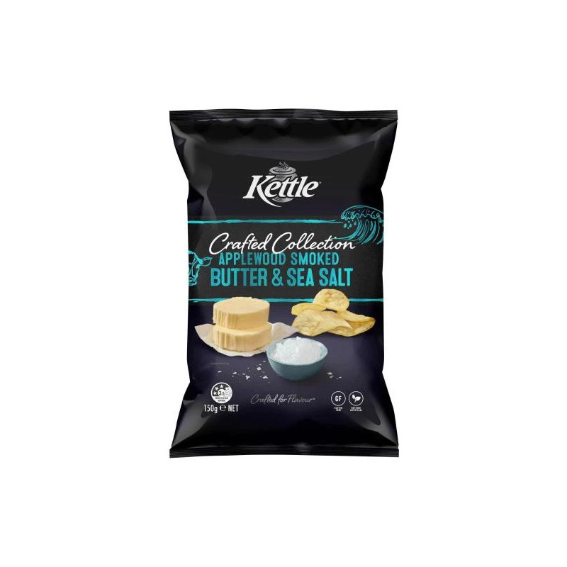 CRAFTED COLLECTION BLACK TRUFFLE AND AUSTRALIAN SEA SALT CHIPS 150GM