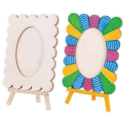 WOODEN WAVY PHOTO FRAME 5PK FATHERS DAY PRESENT (ORDER IN ADV)
