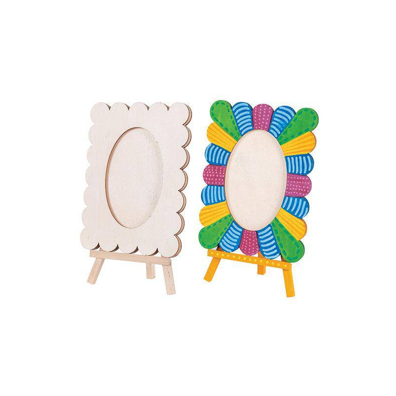 WOODEN WAVY PHOTO FRAME 5PK PRESENT (ORDER IN ADV)