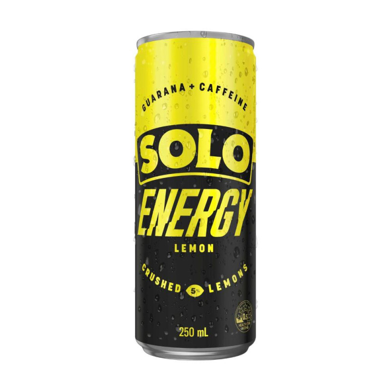 SOLO ENERGY LEMON ENERGY DRINK 24X250ML
