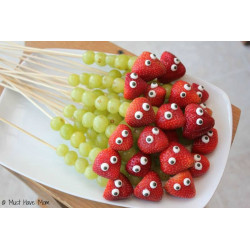 VERY HUNGRY CATERPILLAR FRUIT SKEWERS