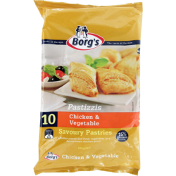 PASTIZZI CHICKEN AND VEG 625GM