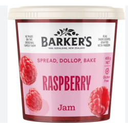 RASPBERRY JAM PLASTIC TUB 455GM