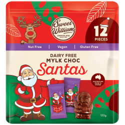 DAIRY FREE CHOCOLATE SANTAS CHRISTMAS MULTIPACK 12PK