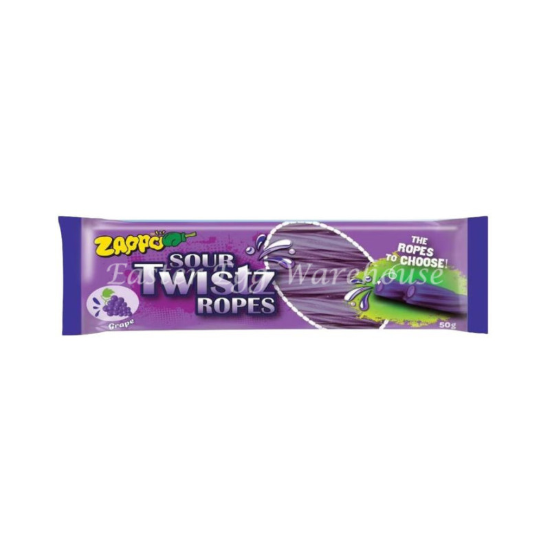 SOUR TWISTZ ROPES GRAPE 12X50GM