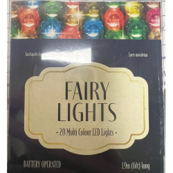 RAINBOW FAIRY LIGHTS LED CHRISTMAS 1.9M BATTERY OPERATED