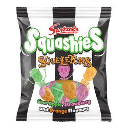 HALLOWEEN SQUASHIES SQUELETONS LOLLIES 120GM