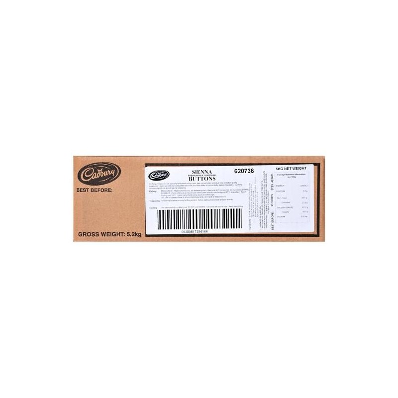 SIENNA PREMIUM MILK COMPOUND BUTTONS 5KG