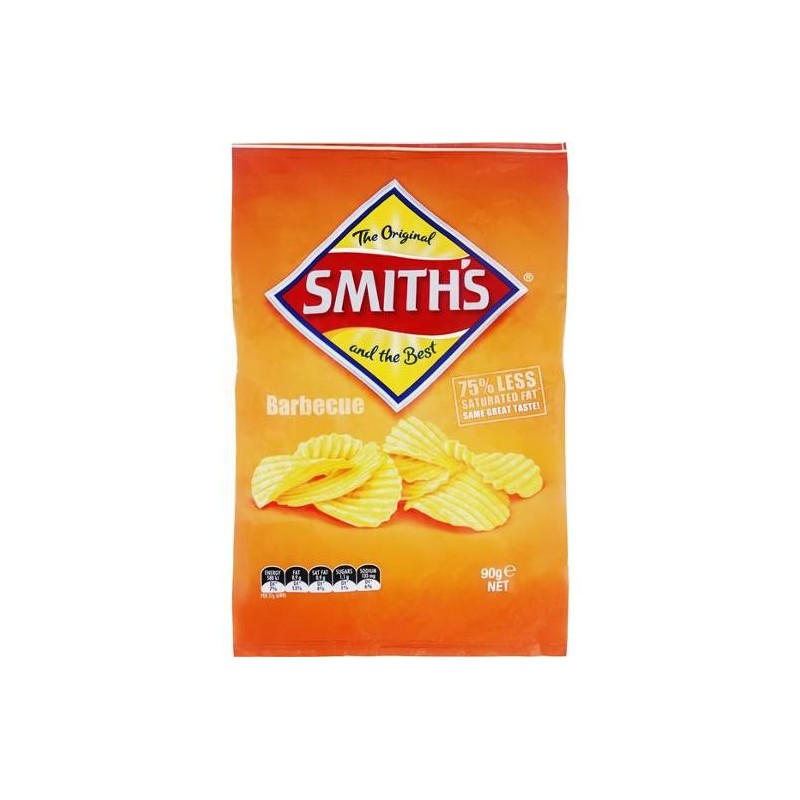 CRINKLE BBQ CHIPS 90GM