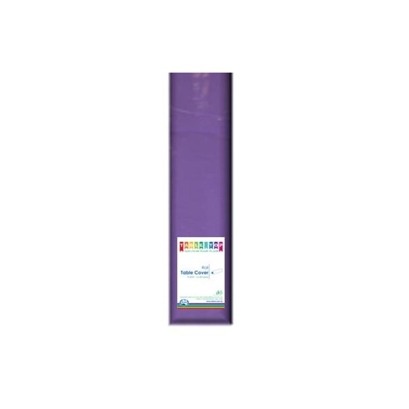 PURPLE PLASTIC TABLE COVER ROLL 1EA