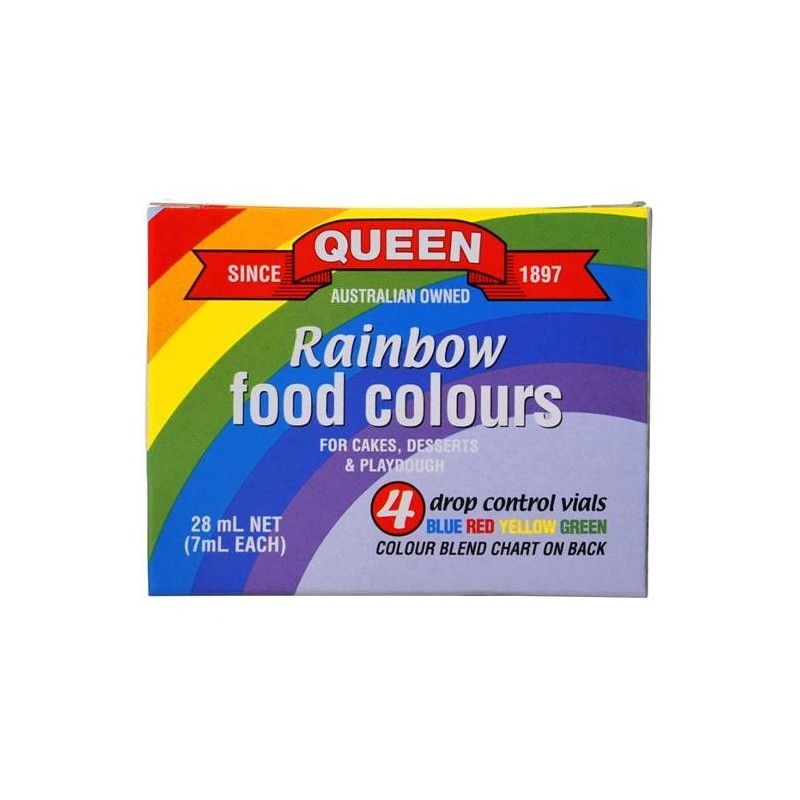 RAINBOW FOOD COLOUR 4 PACK 7ML