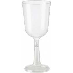 CLEAR PLASTIC WINE GOBLET 10S