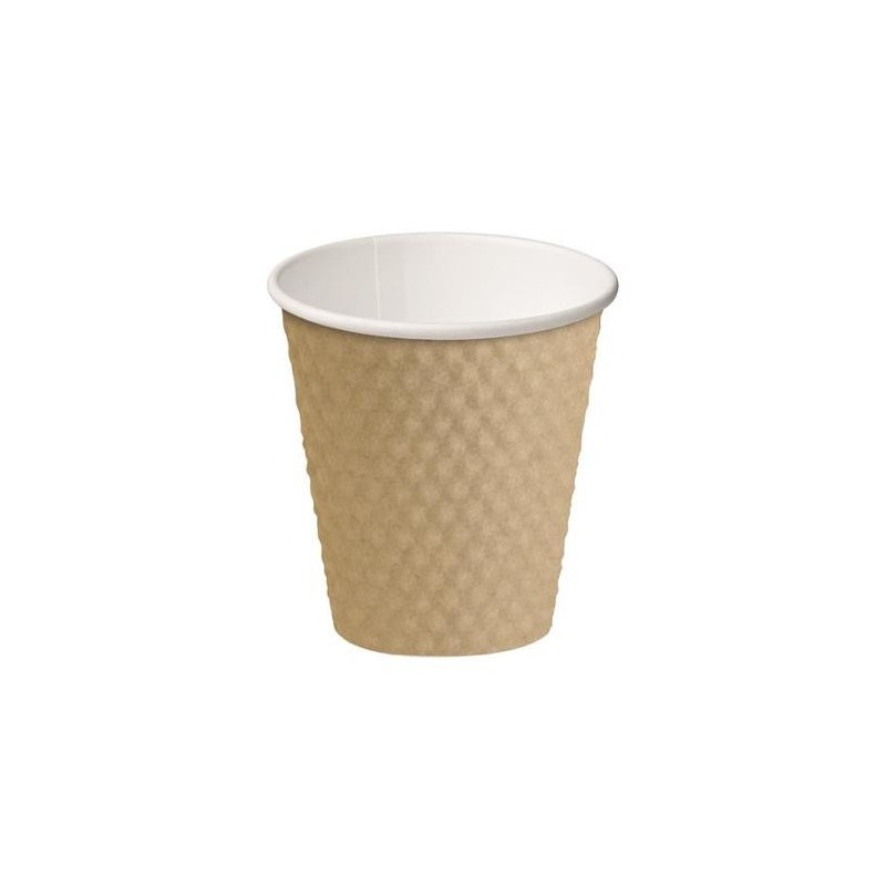 CUP DIMPLE PAPER HOT CUPS BROWN 280ML
