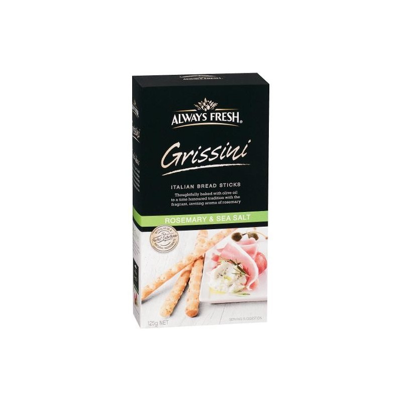 SEA SALT & ROSEMARY GRISSINI 125GM