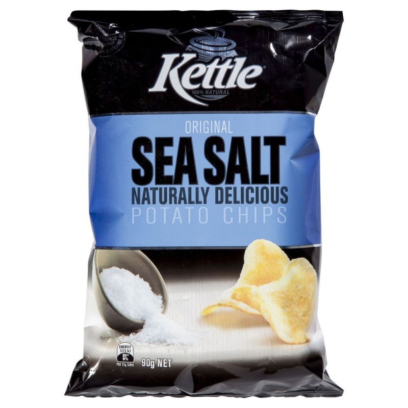 SEA SALT NATURAL POTATO CHIPS 90GM