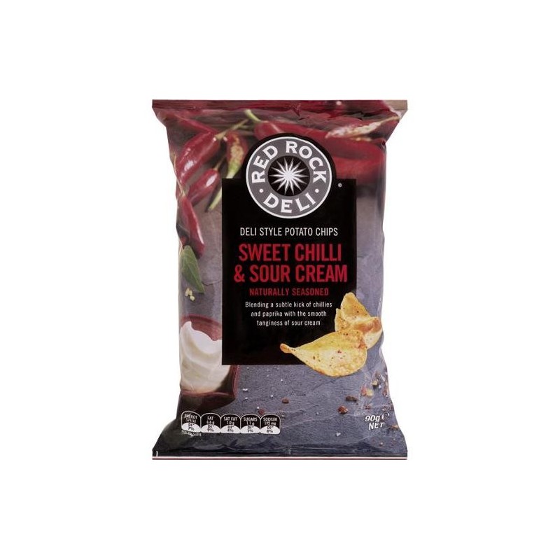 SWEET CHILLI AND SOUR CREAM POTATO CHIPS 12X90GM