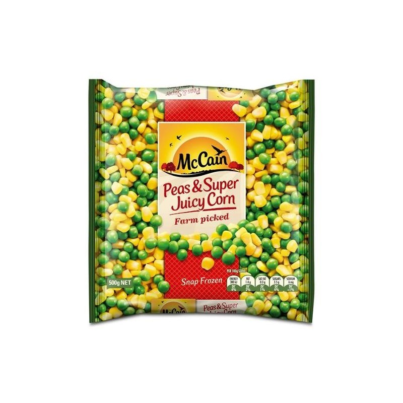 PEAS AND SUPER JUICY CORN 500GM