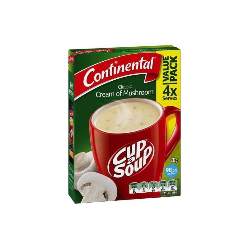 CREAM OF MUSHROOM CUP-A-SOUP 4 SERVES...
