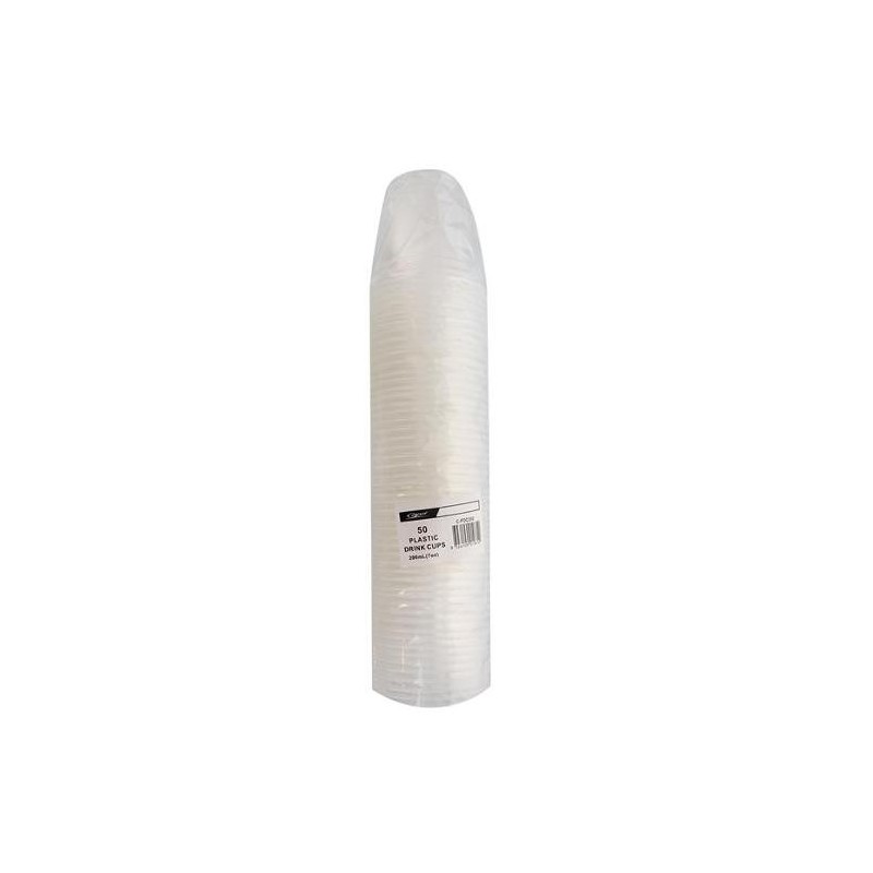 PLASTIC DRINKING CUPS 200ML 50S