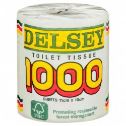 TOILET TISSUE 1 PLY 1000S